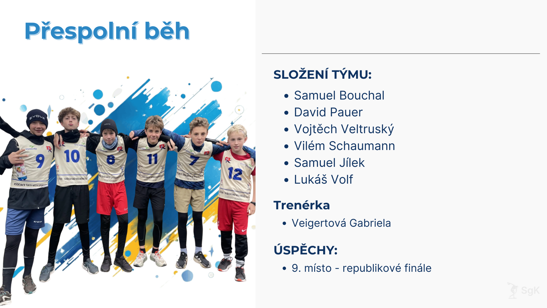 Tým NG – Přespolní běh